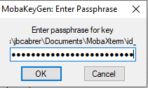 mobaxterm key passphrase